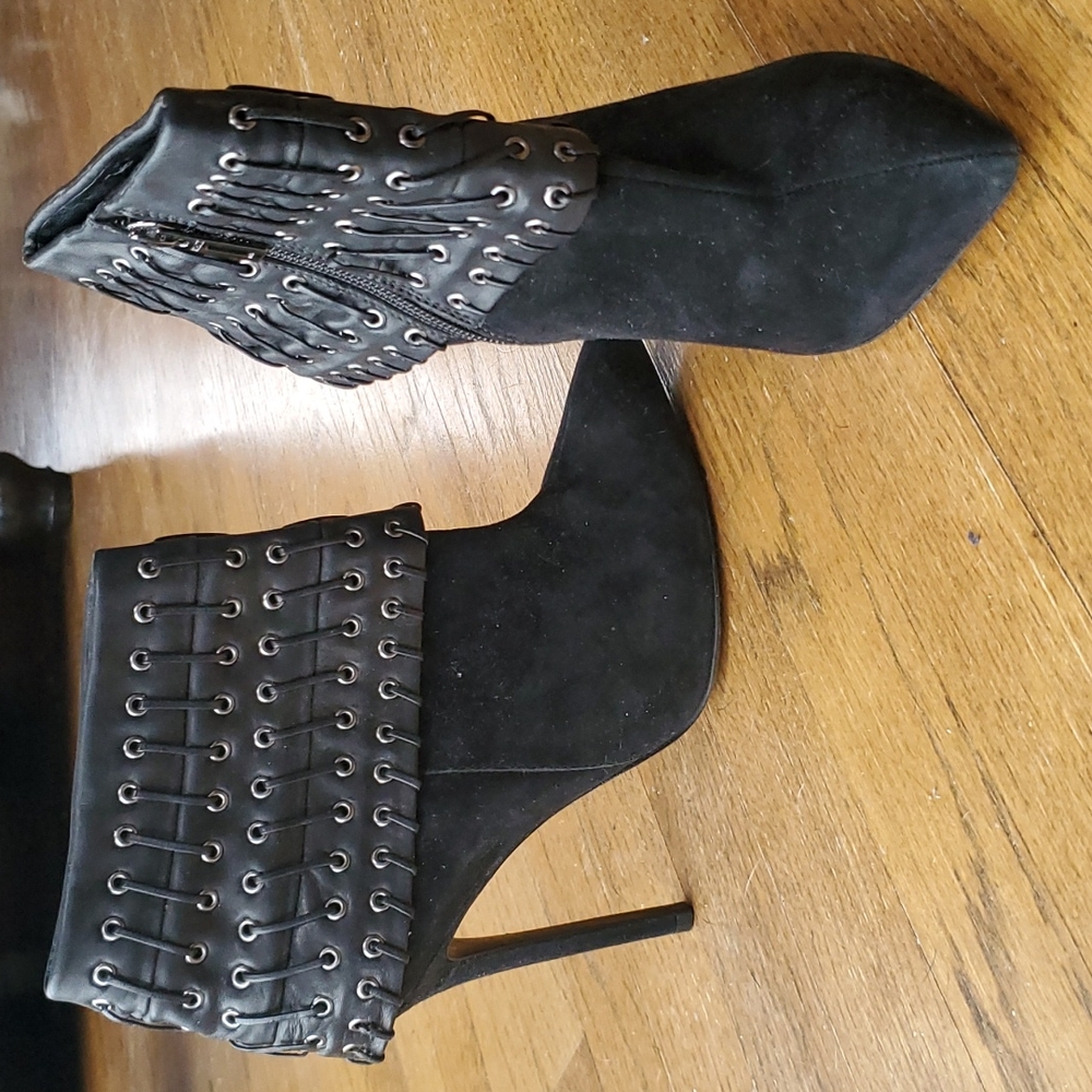 Schutz Giuseppa fold-over grommet booties